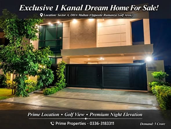 1 Kanal  House For Sale In  DHA Sector A, Multan