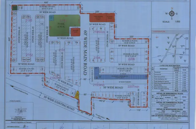 Ali Housing Land Subdivision map