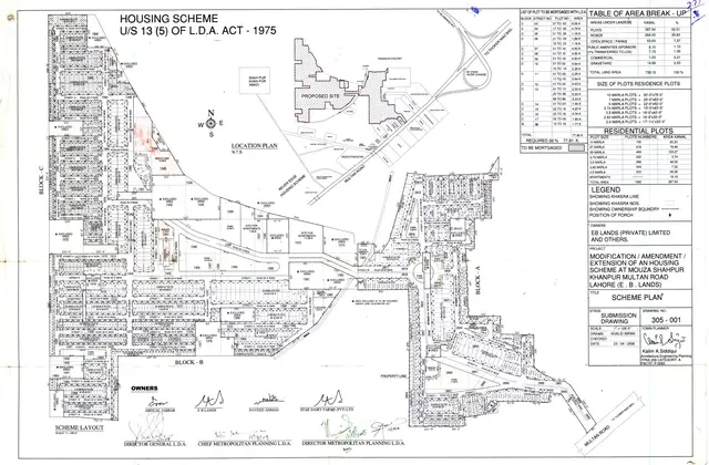 E. B. Lands Housing Scheme map