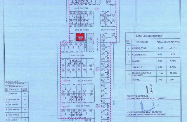 Green View Land Subdivision map