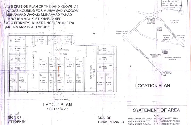 Waqas Housing Schem map